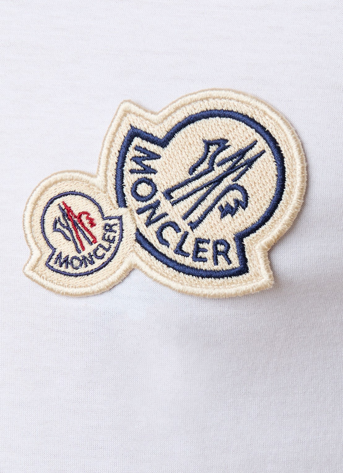 Moncler T-shirt met logo - detail 5 wit