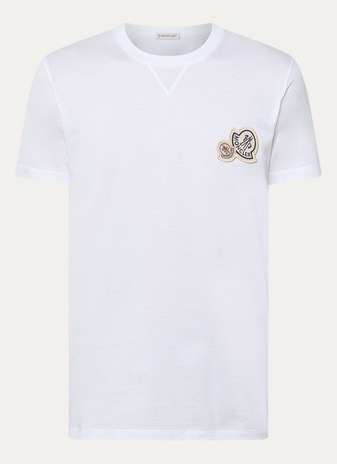 Moncler T-shirt met logo - voorkant 2 wit
