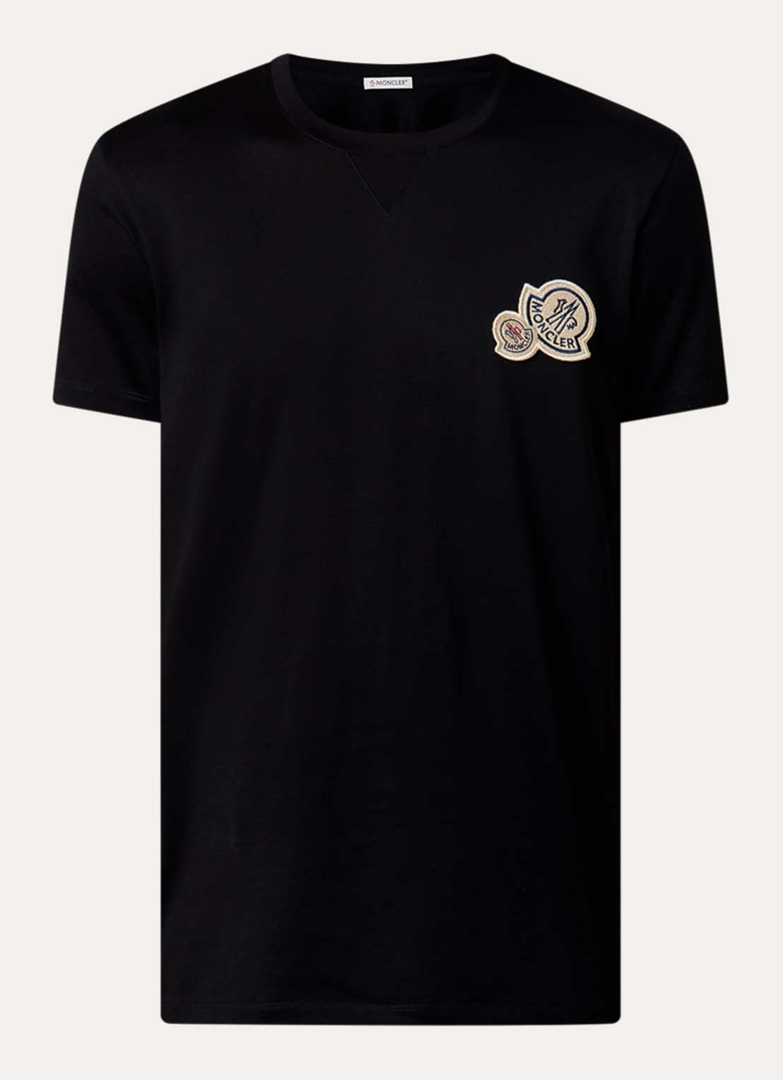 Moncler T-shirt met logo - voorkant zwart