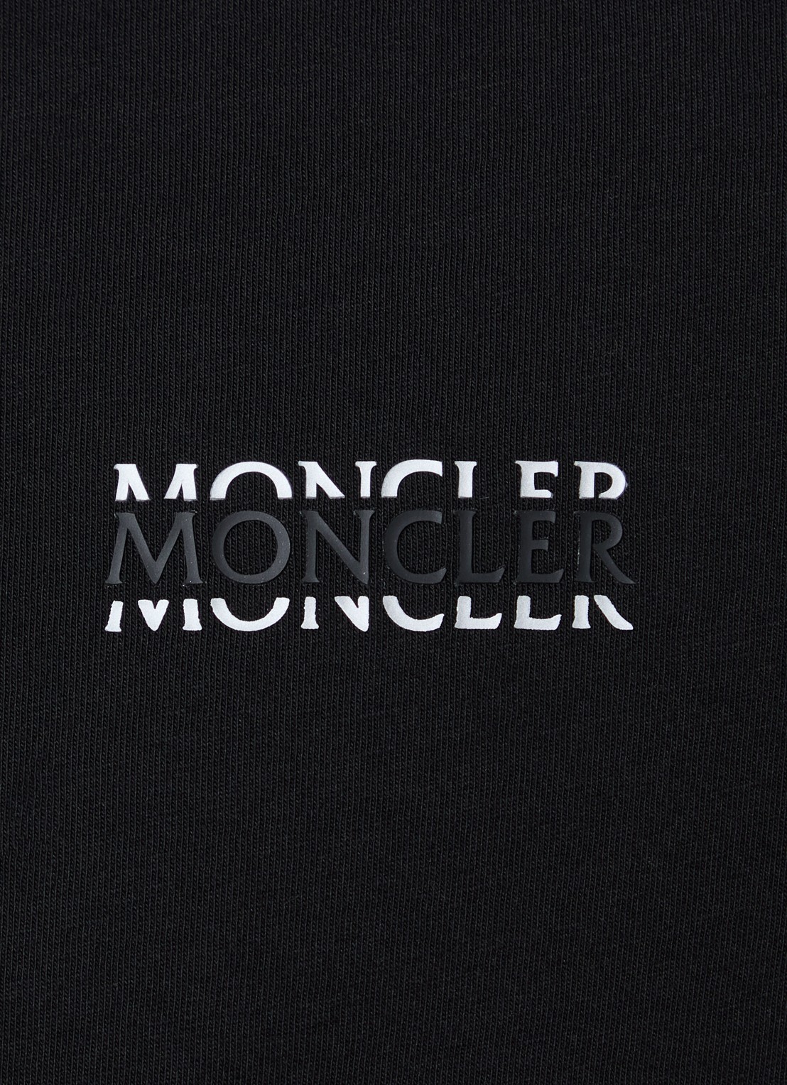 Moncler T-shirt met logo - detail 5 zwart