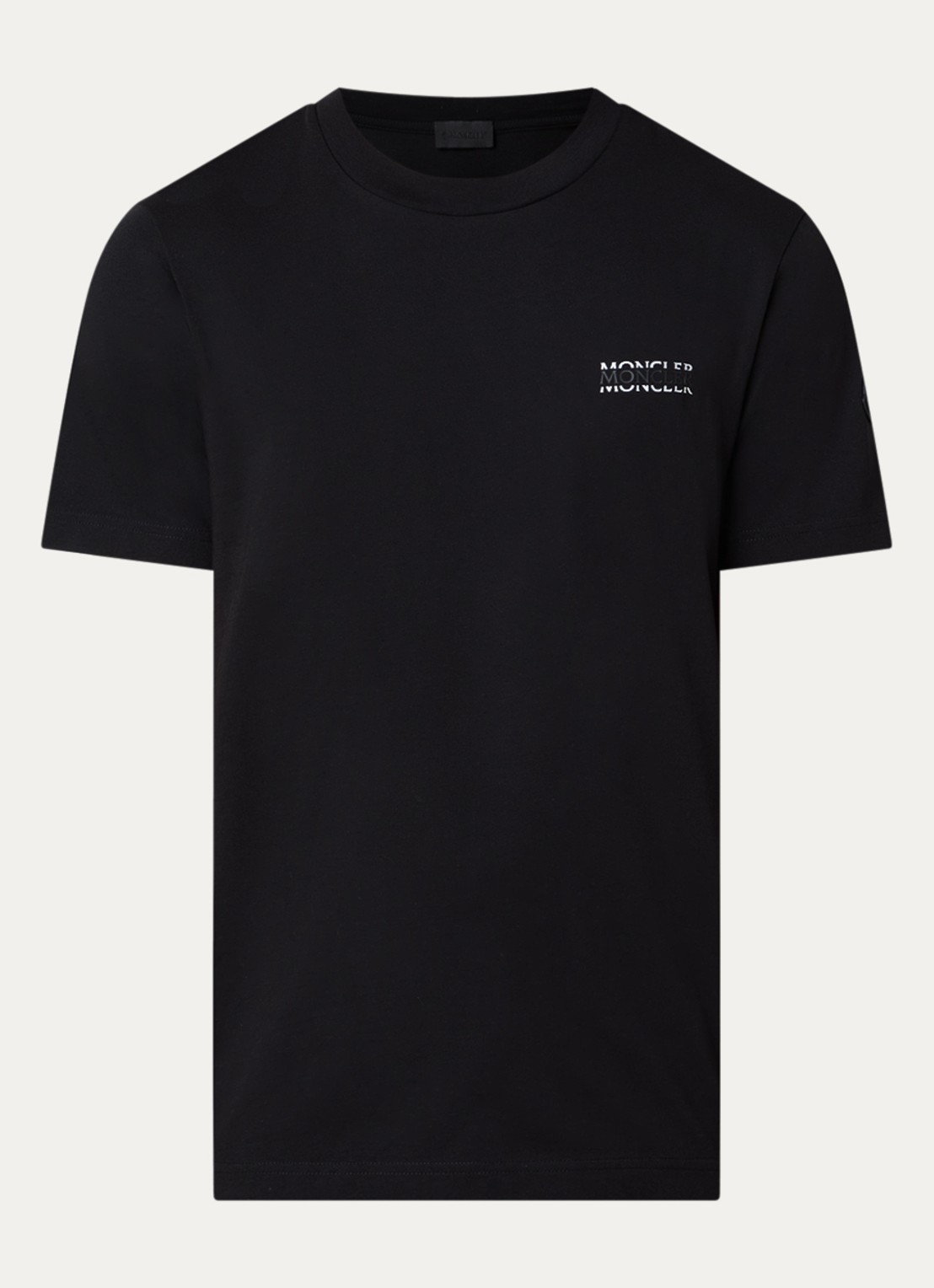 Moncler T-shirt met logo - voorkant zwart