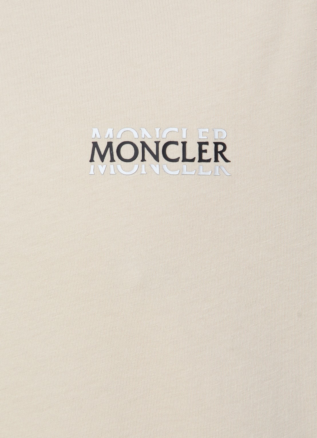 Moncler T-shirt met logo - detail 5 beige