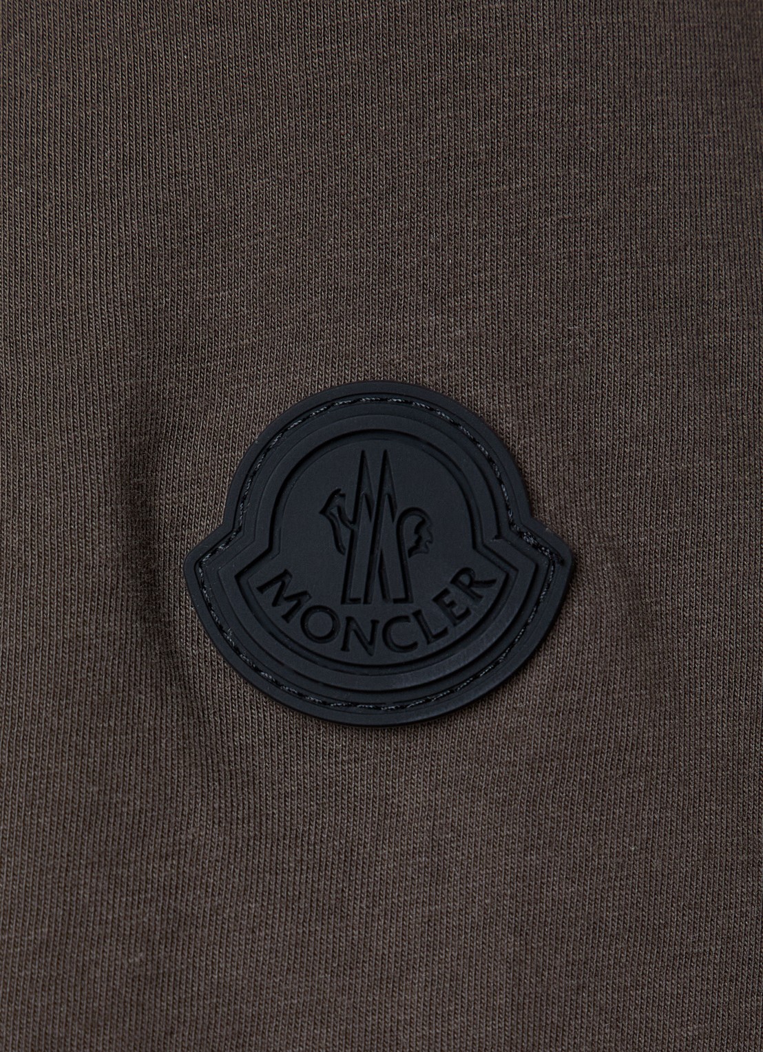 Moncler T-shirt met logo - detail 4 donkerbruin