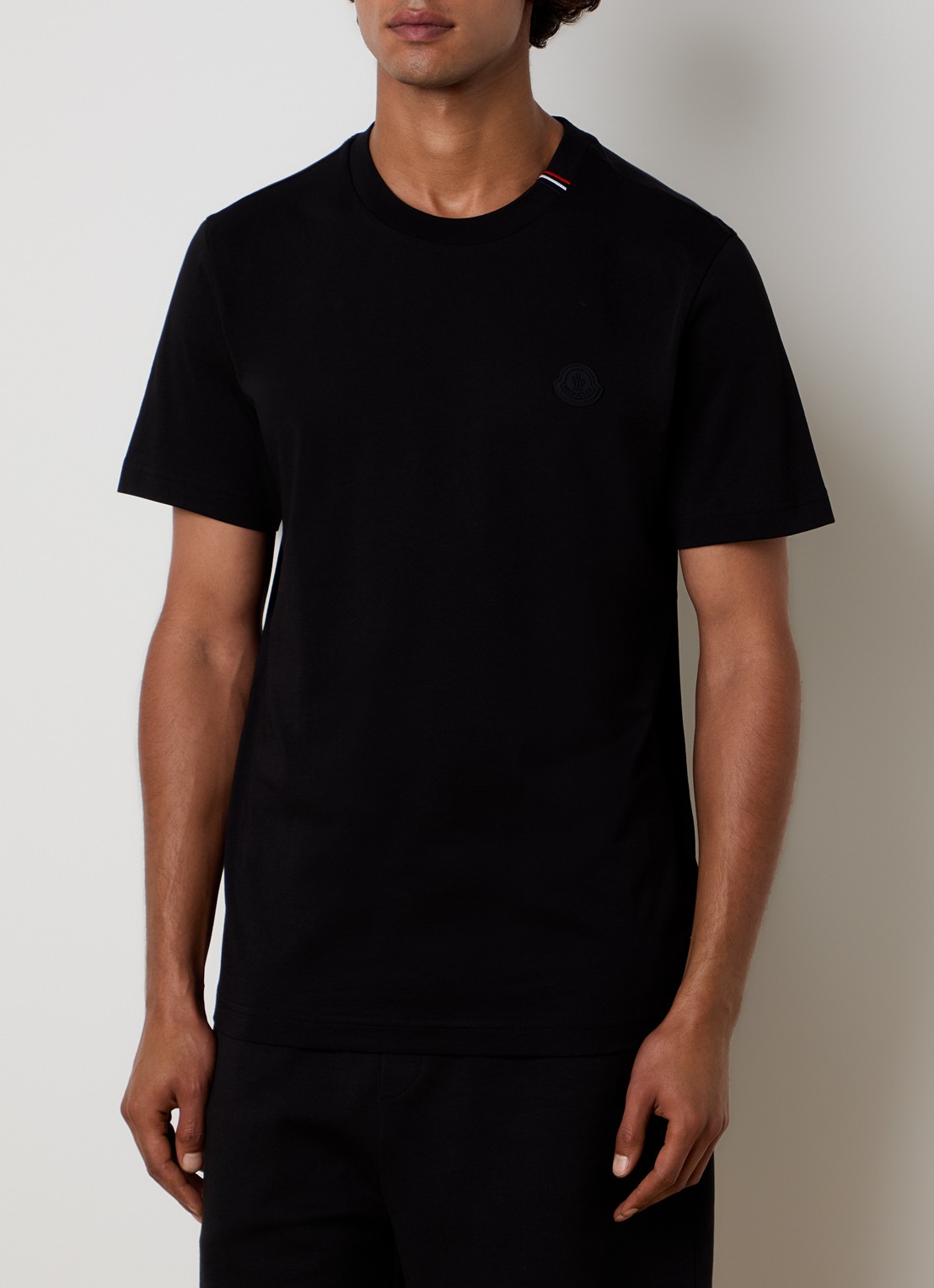 Moncler T-shirt met logo - detail 4 zwart