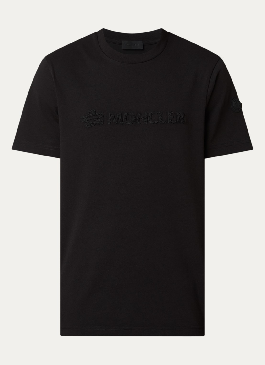 Moncler T-shirt met logo - voorkant 4 zwart