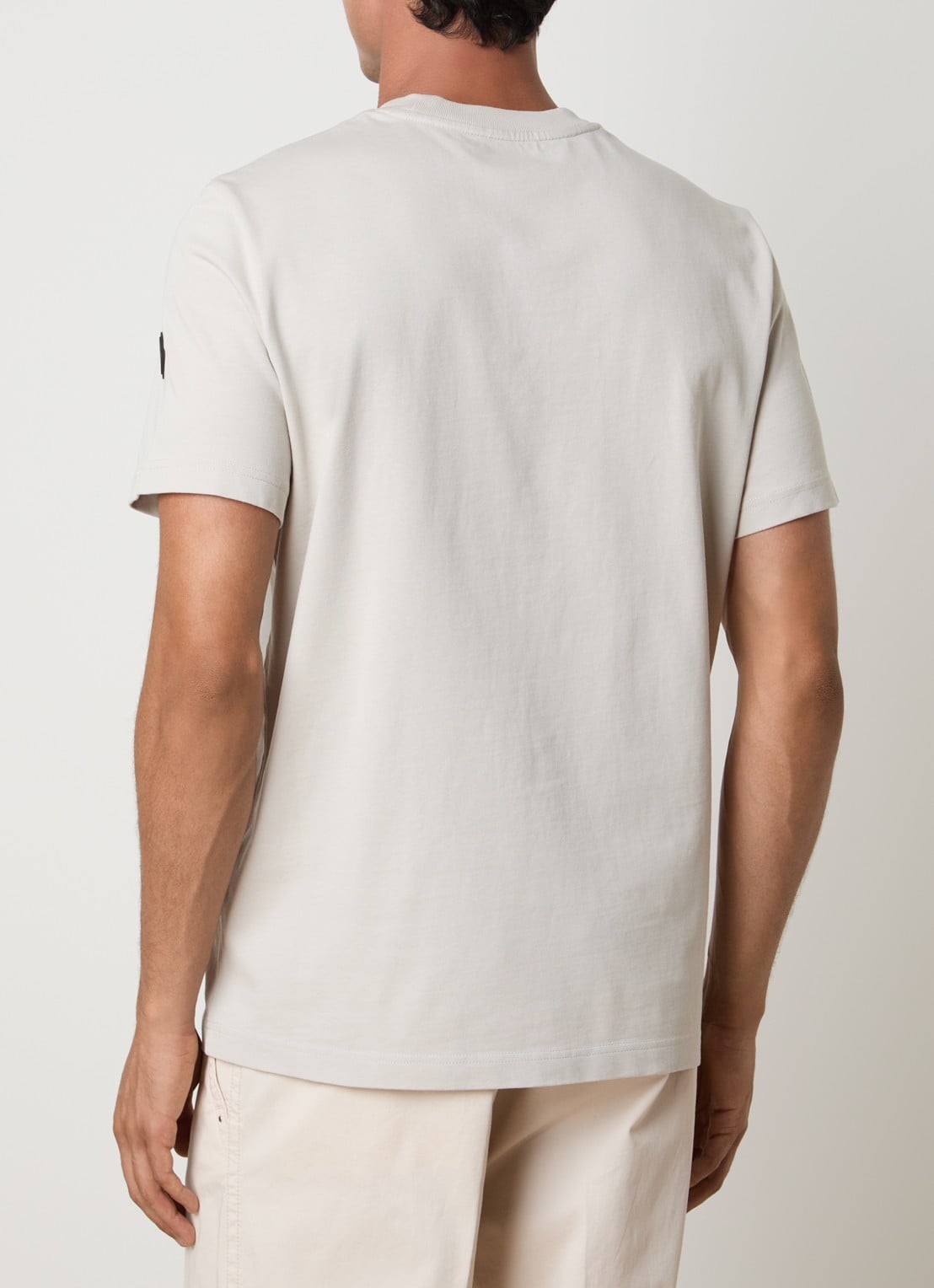 Moncler T-shirt met logo - achterkant 3 gebroken wit