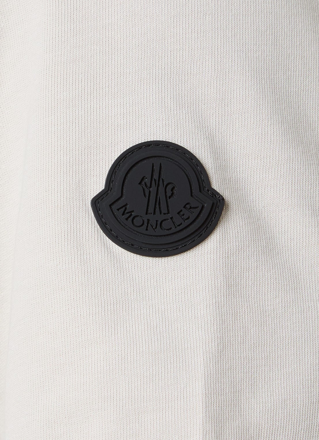Moncler T-shirt met logo - detail 2 gebroken wit