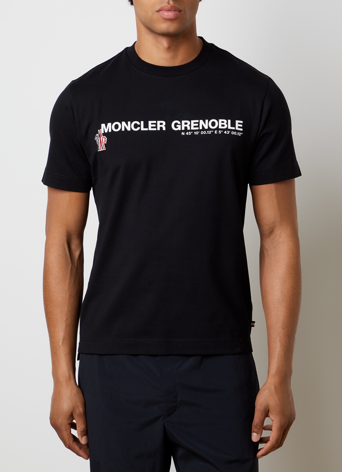 Moncler T-shirt met logo - detail zwart