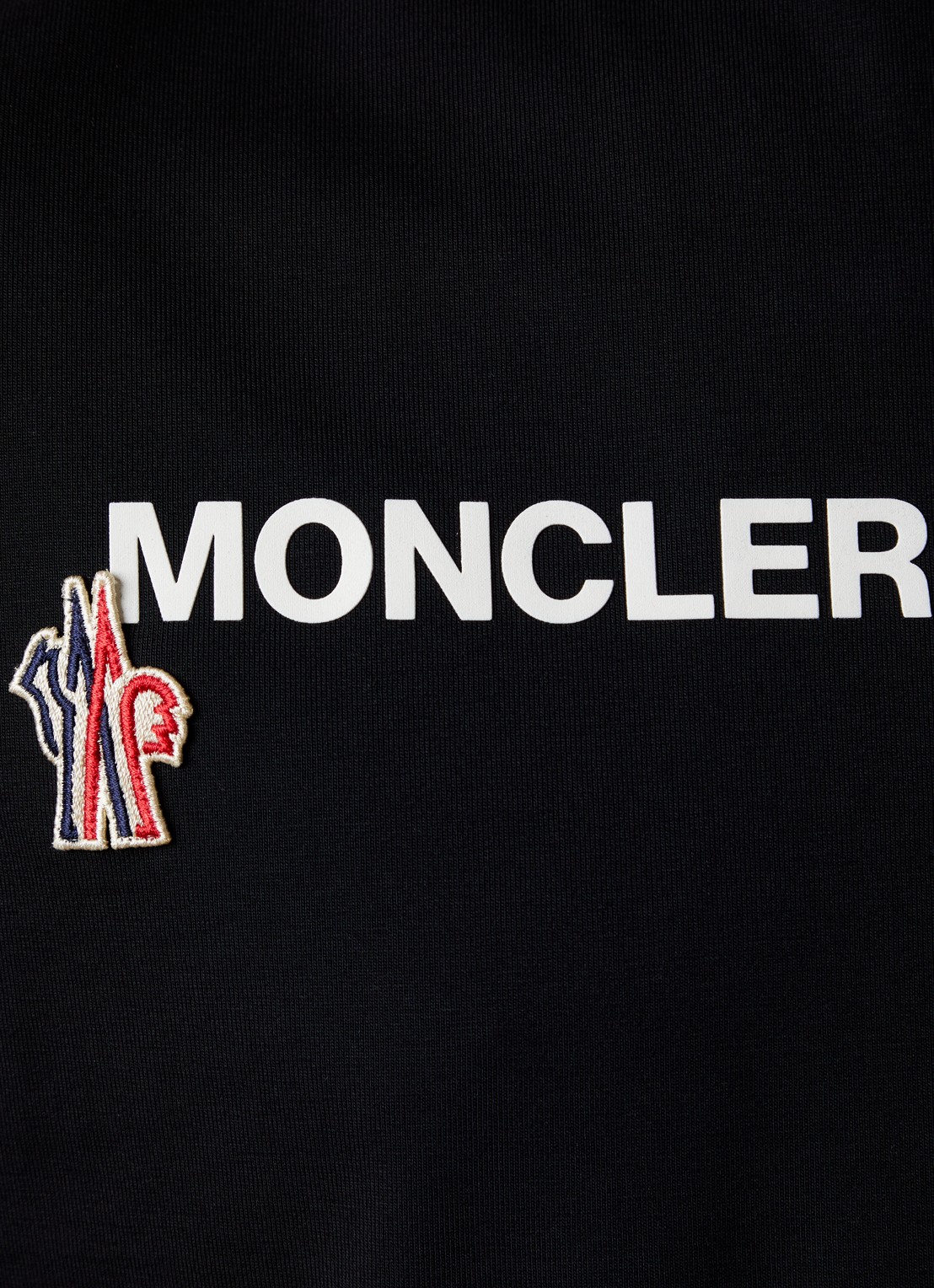 Moncler T-shirt met logo - detail 2 zwart