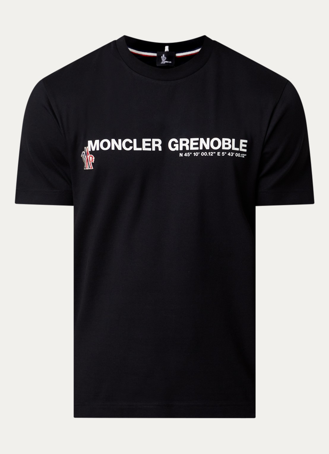 Moncler T-shirt met logo - voorkant 4 zwart