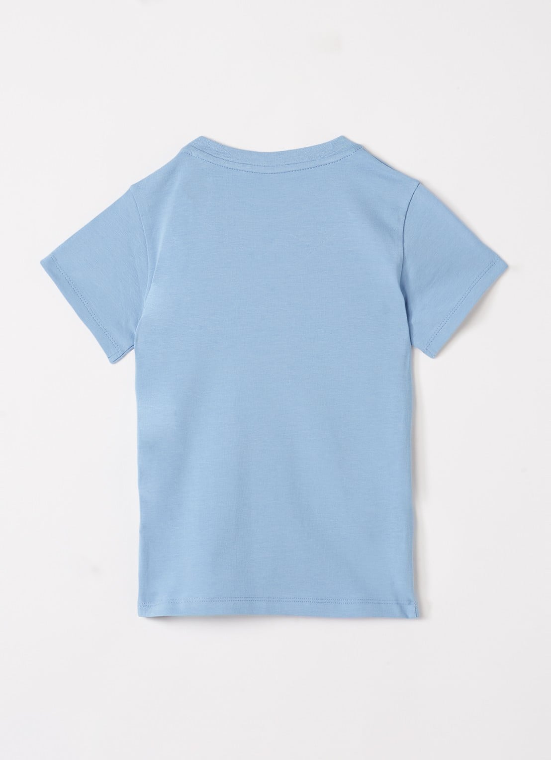 Moncler T-shirt met logo - voorkant 2 lichtblauw