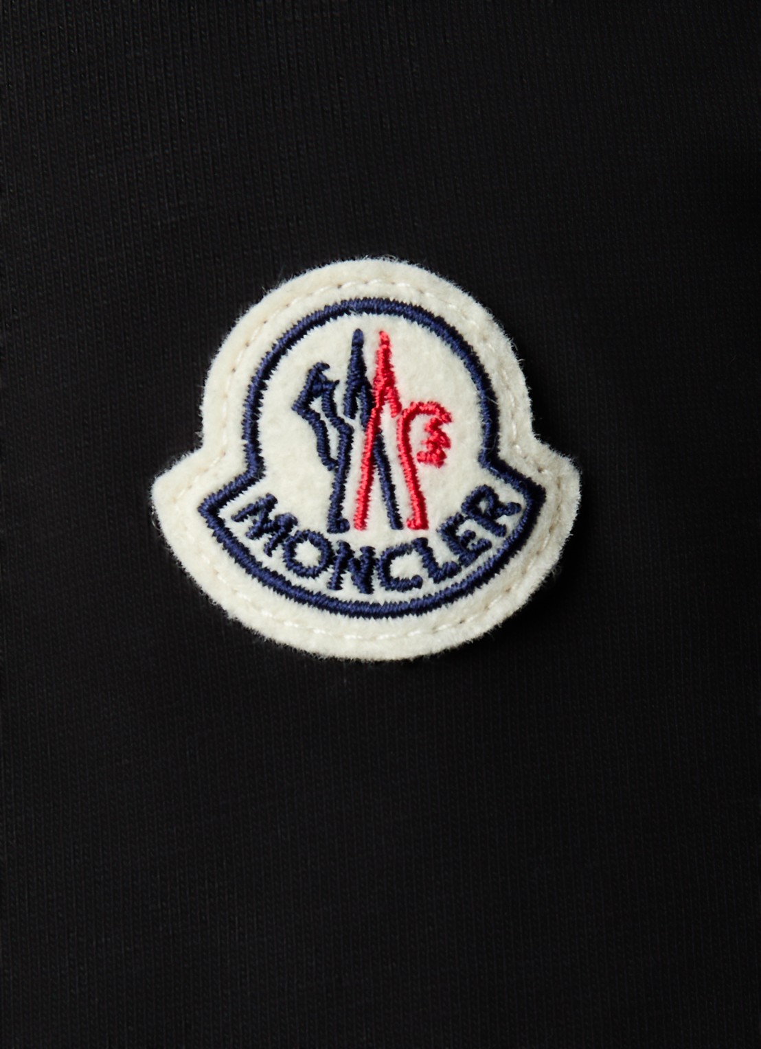 Moncler T-shirt met logoborduring - detail 3 zwart