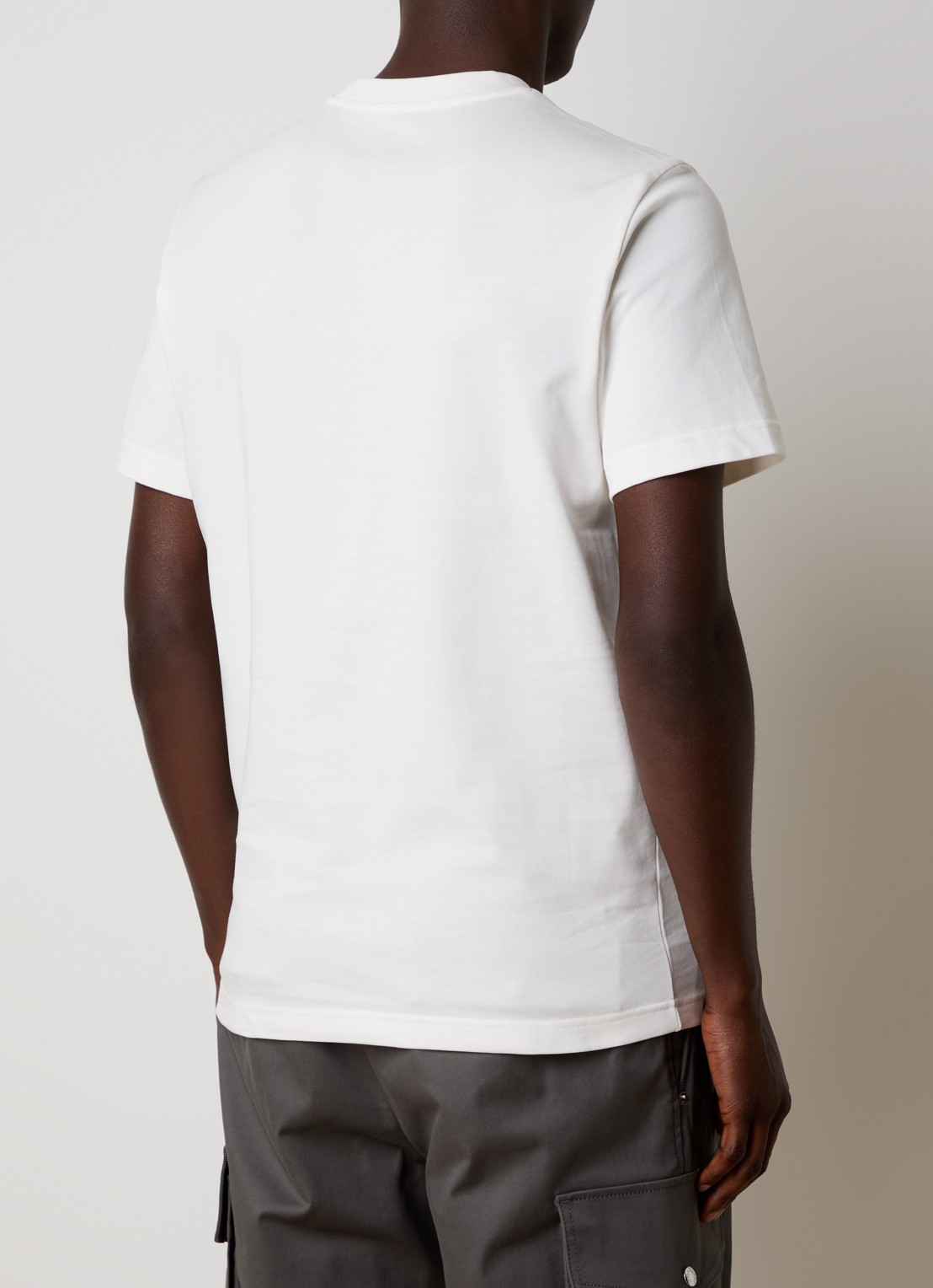 Moncler T-shirt met logoborduring - achterkant 3 creme