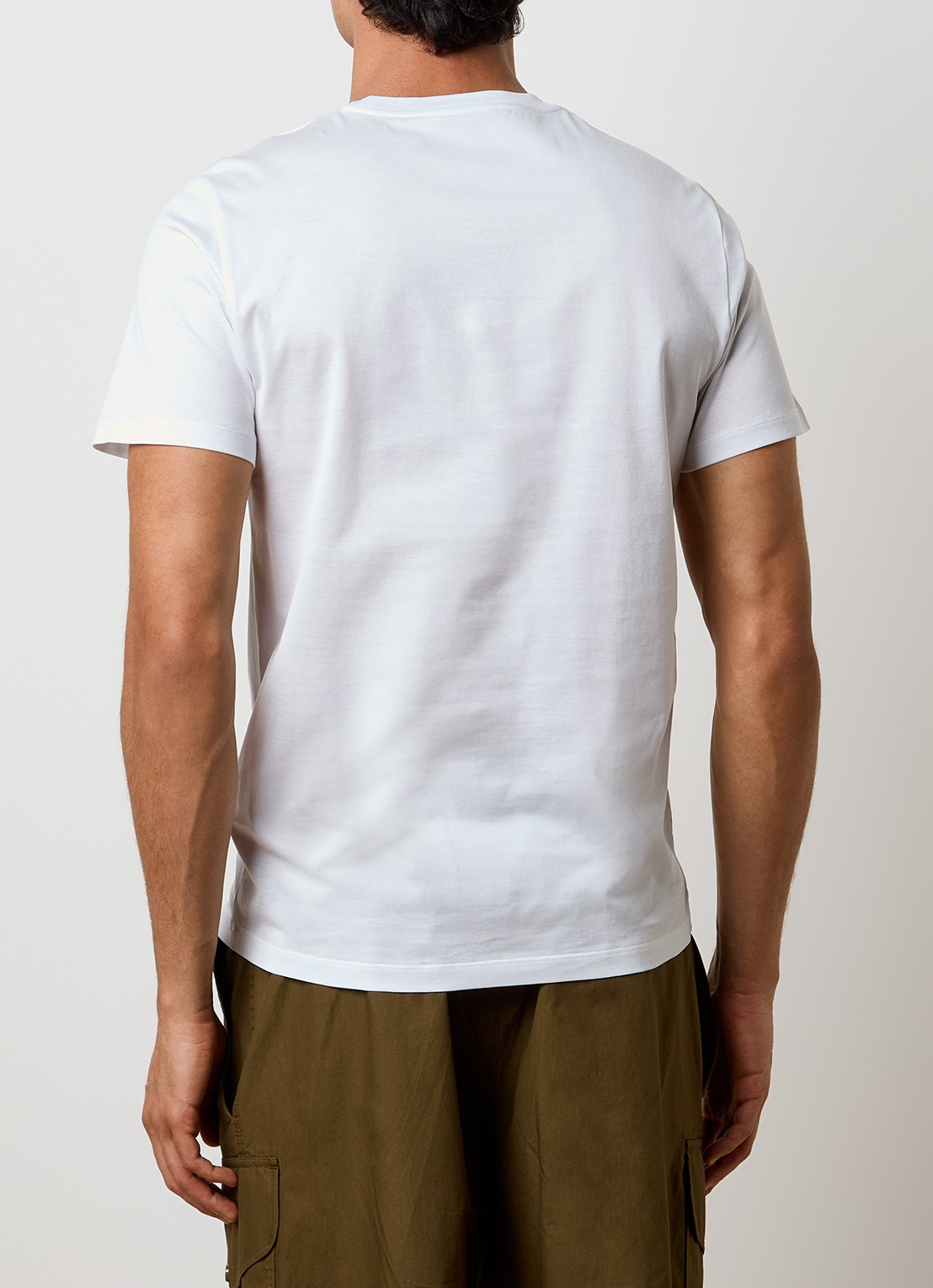 Moncler T-shirt met logoborduring - achterkant 3 wit