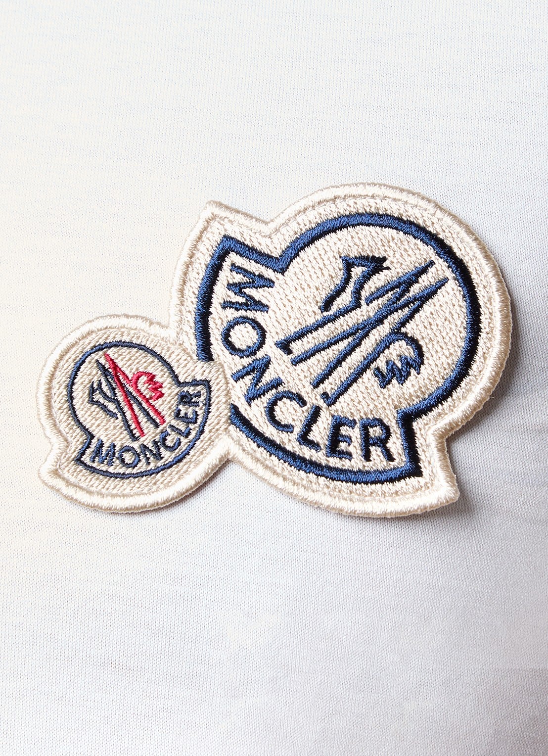 Moncler T-shirt met logoborduring - detail 5 wit