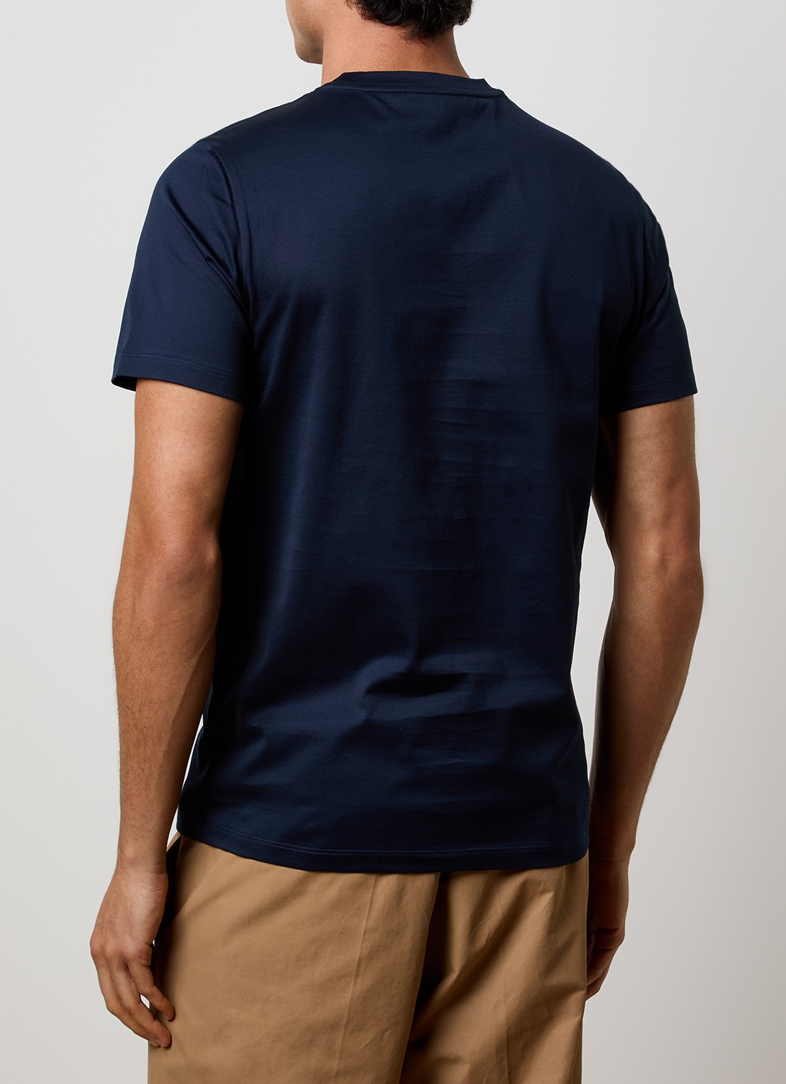 Moncler T-shirt met logoborduring - achterkant 5 donkerblauw