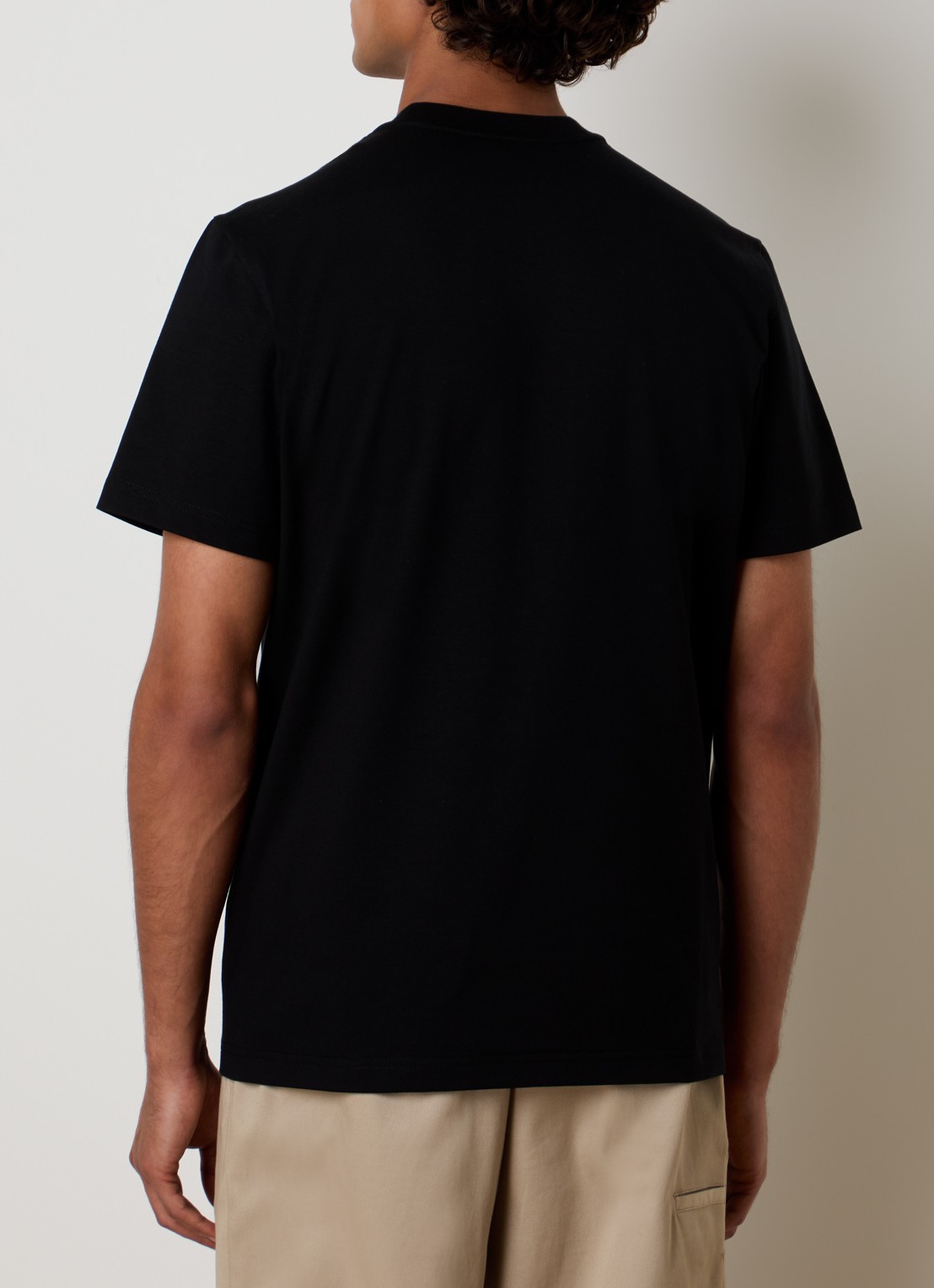 Moncler T-shirt met logoborduring - achterkant zwart