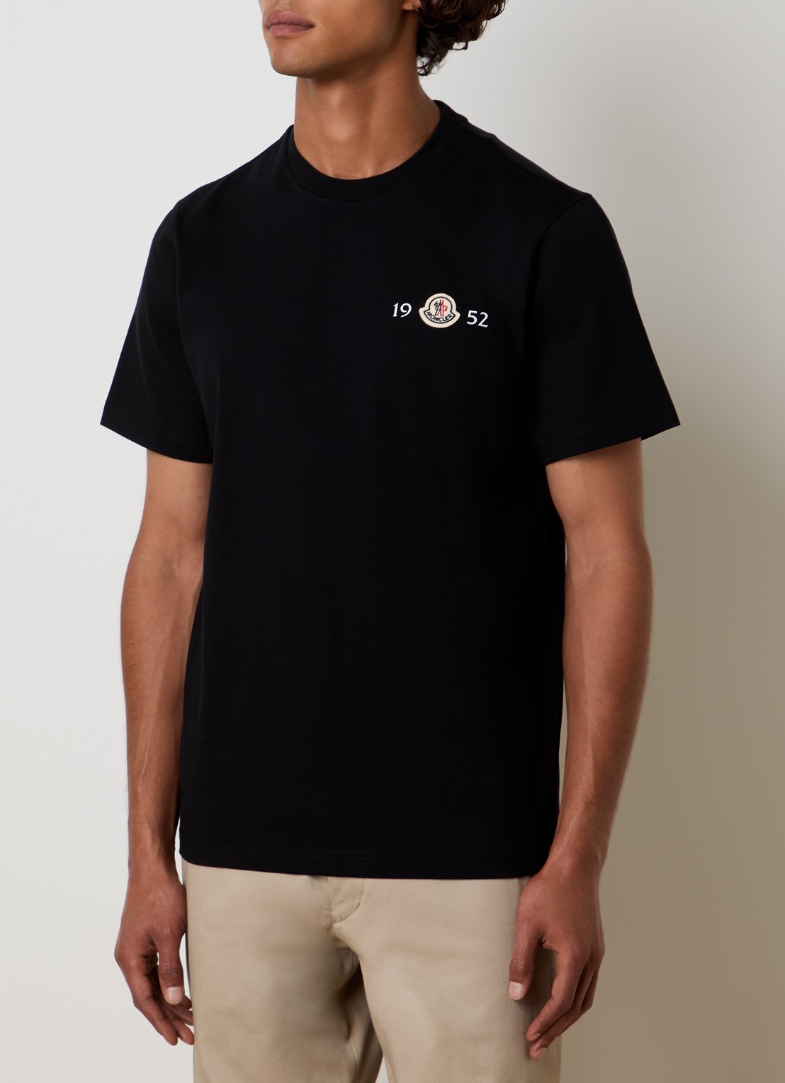 Moncler T-shirt met logoborduring - detail 2 zwart