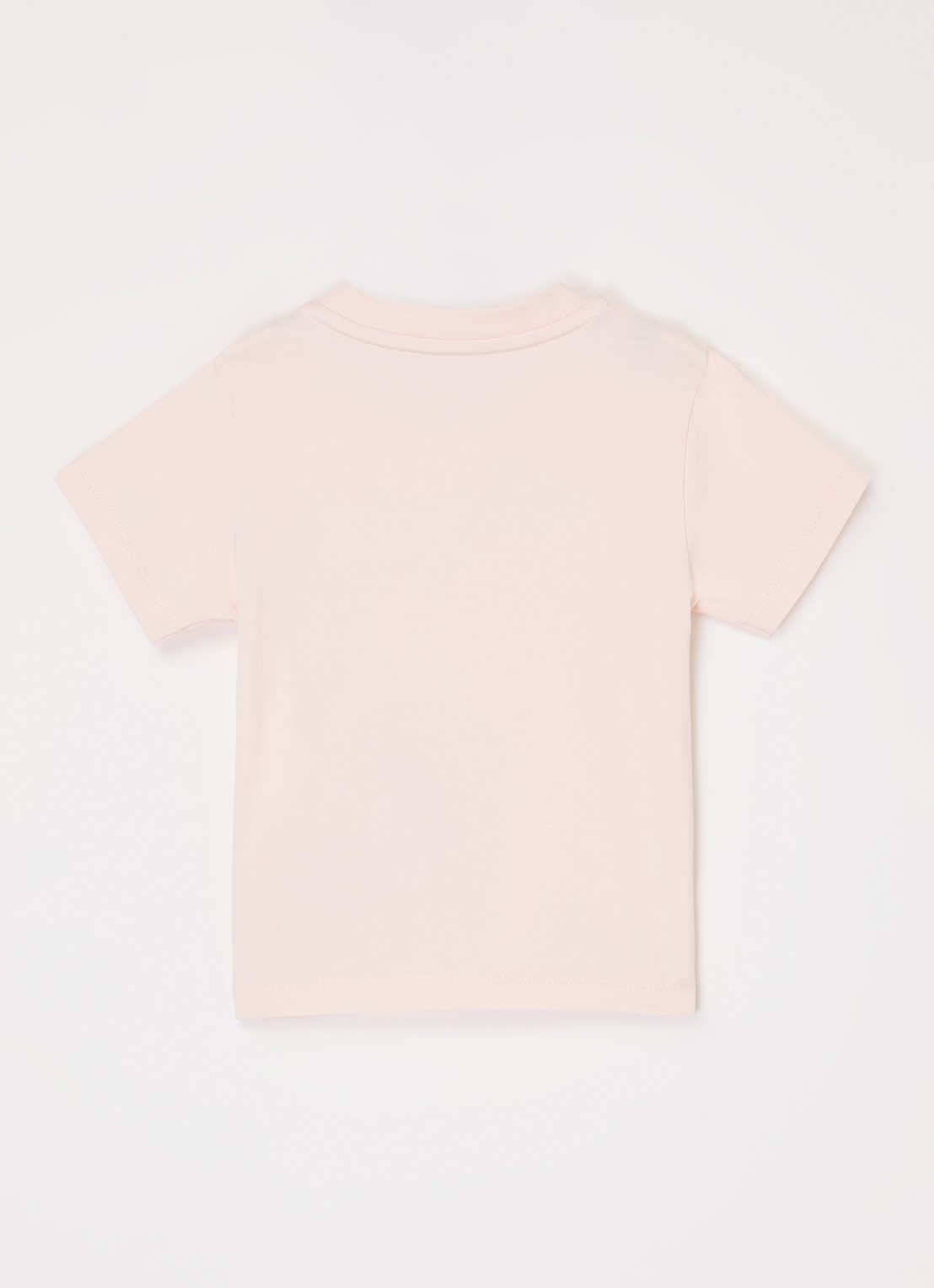 Moncler T-shirt met logoborduring - voorkant 2 lichtroze