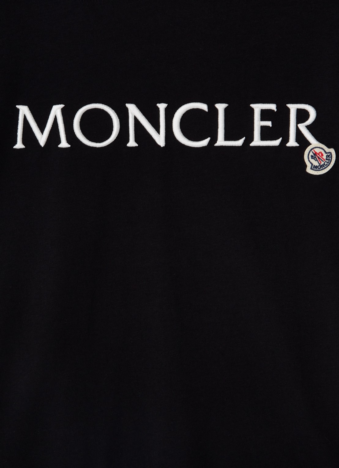 Moncler T-shirt met logoborduring - detail 5 zwart