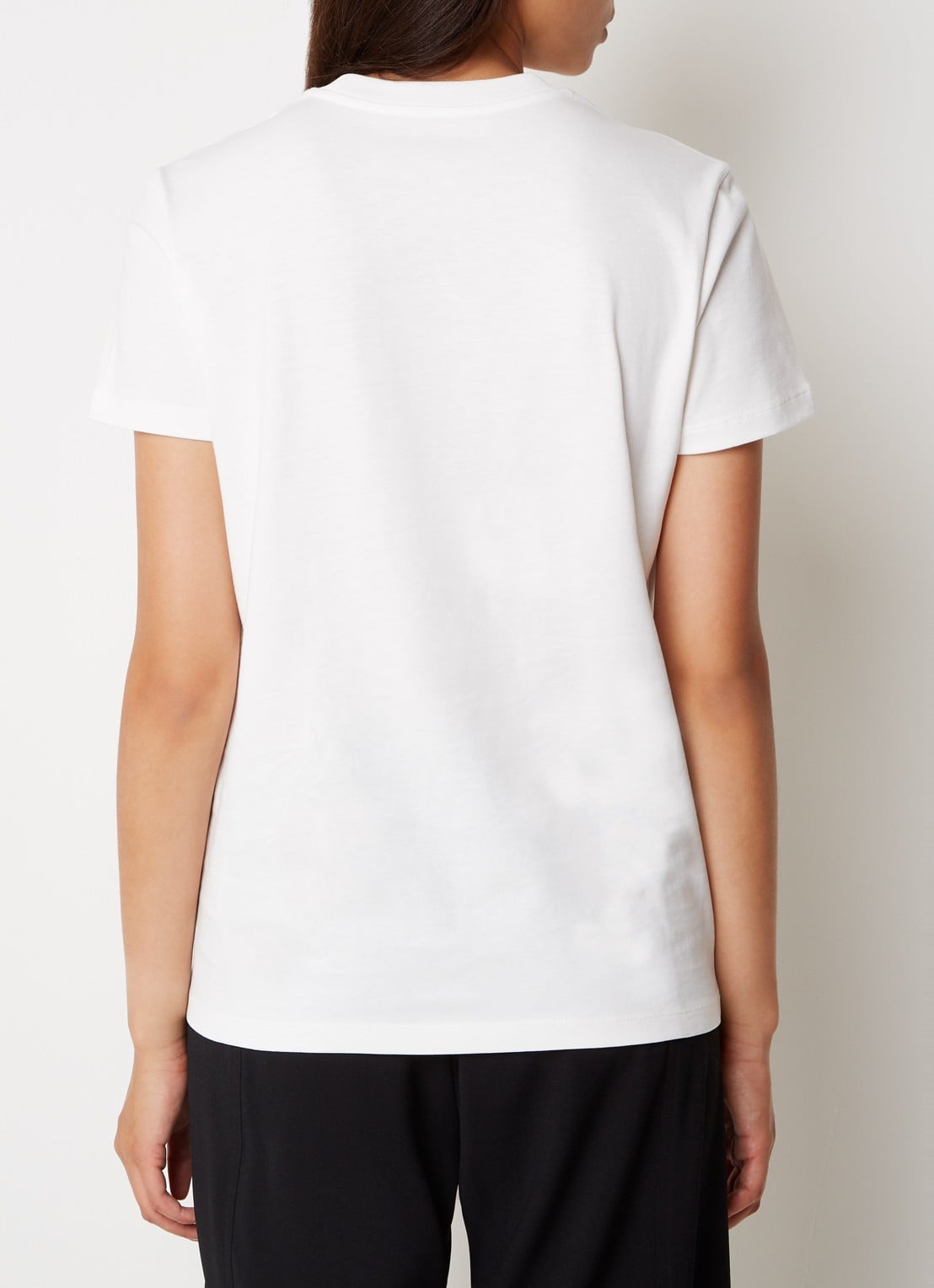 Moncler T-shirt met logoborduring - achterkant wit