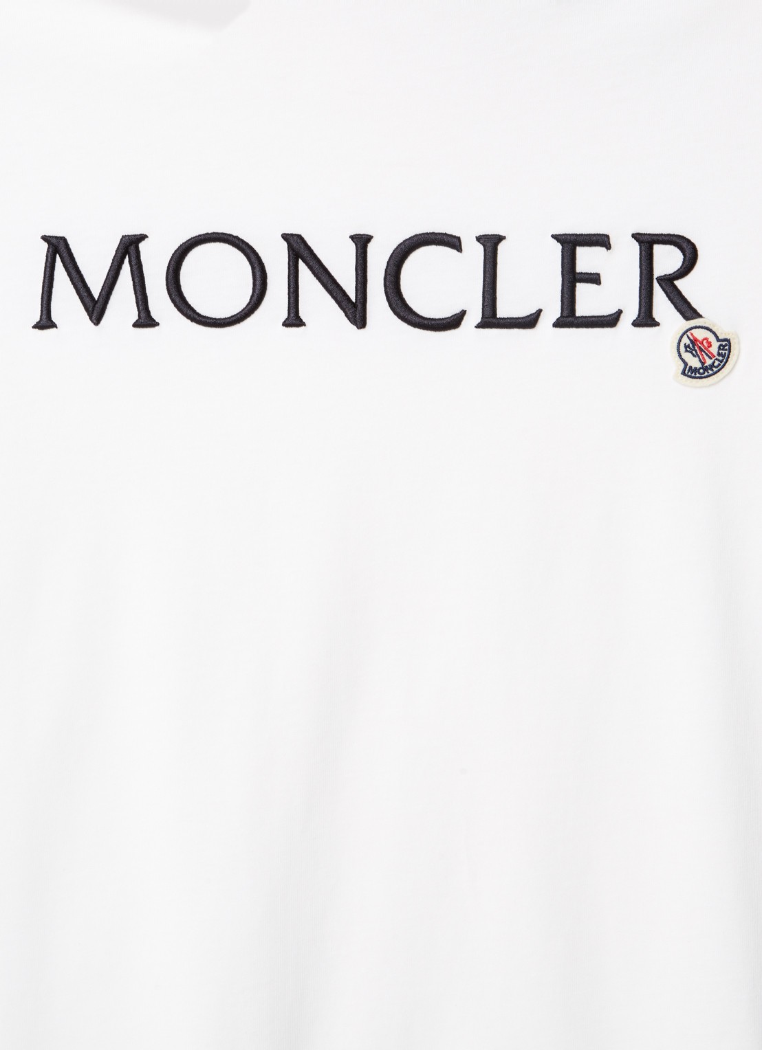 Moncler T-shirt met logoborduring - detail 3 wit