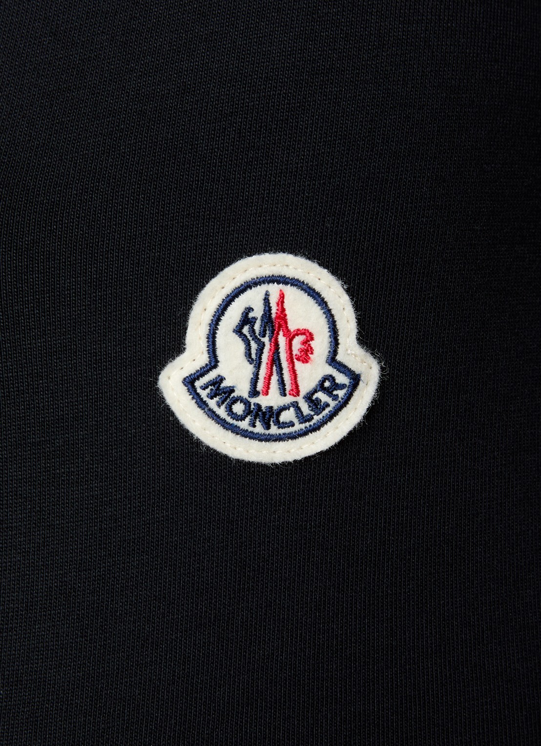 Moncler T-shirt met logoprint - detail 2 zwart