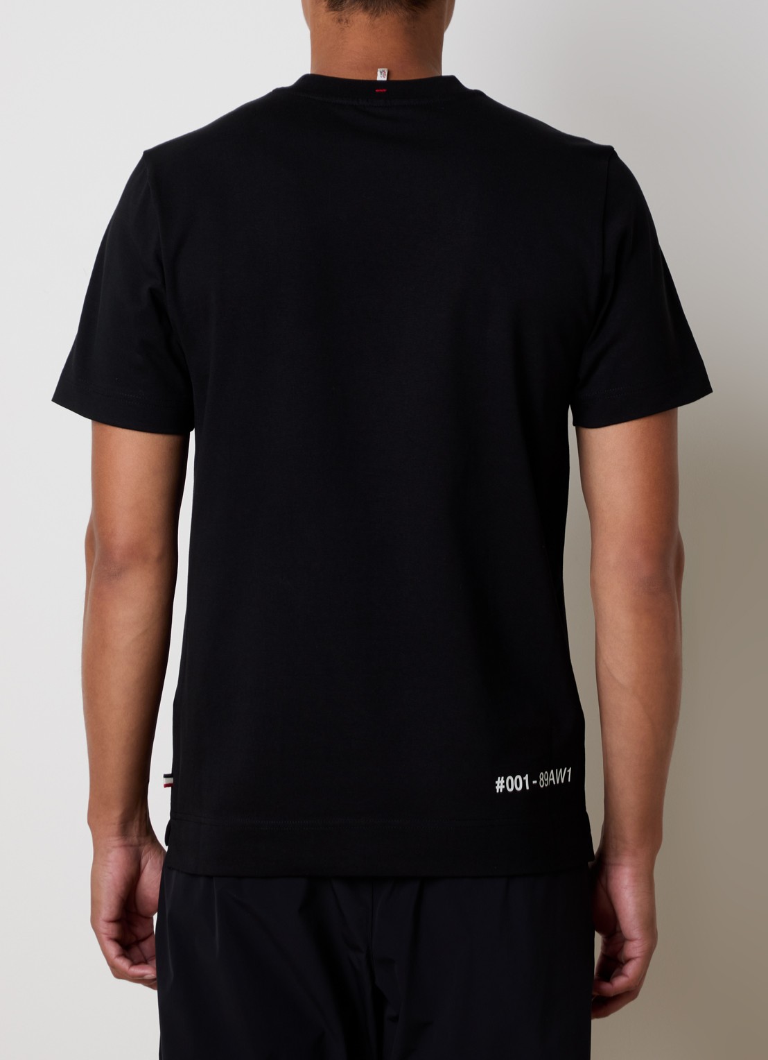 Moncler T-shirt met logoprint - achterkant zwart