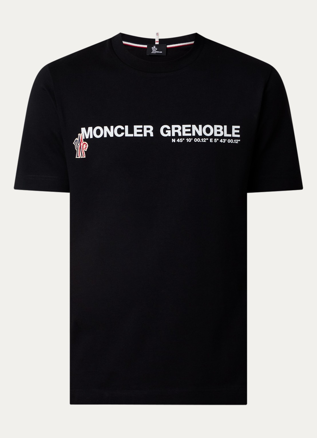 Moncler T-shirt met logoprint - voorkant 4 zwart