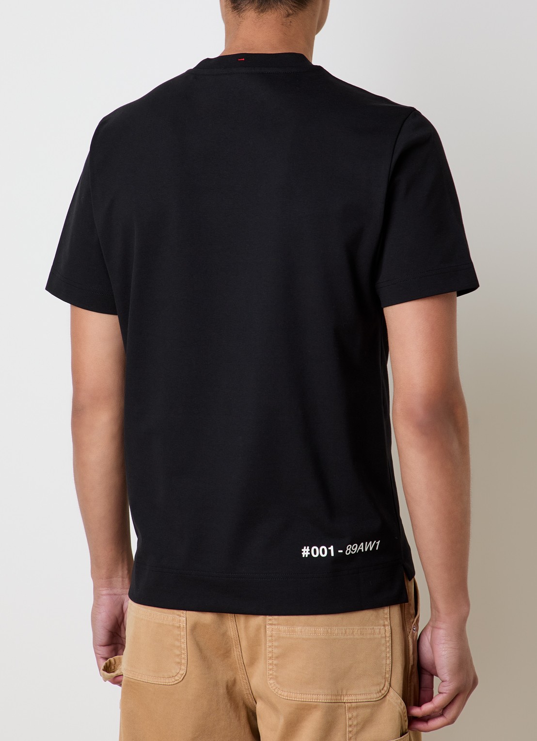 Moncler T-shirt met logoprint - achterkant zwart