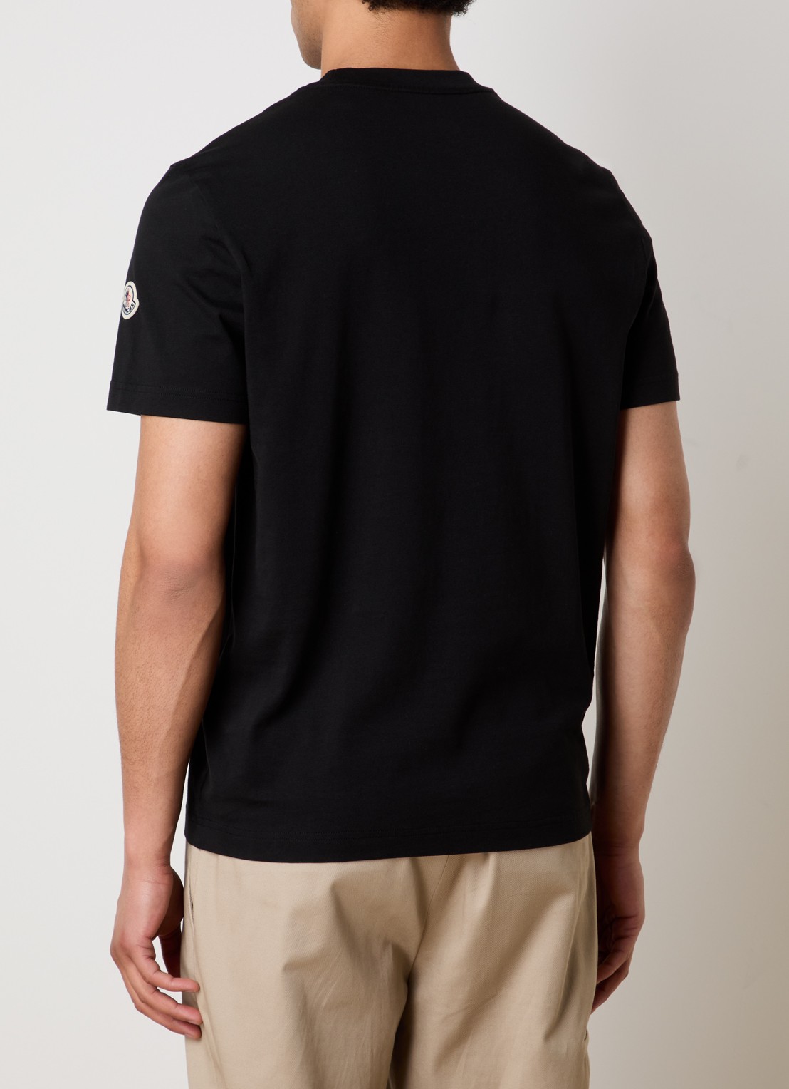 Moncler T-shirt met logoprint - achterkant zwart