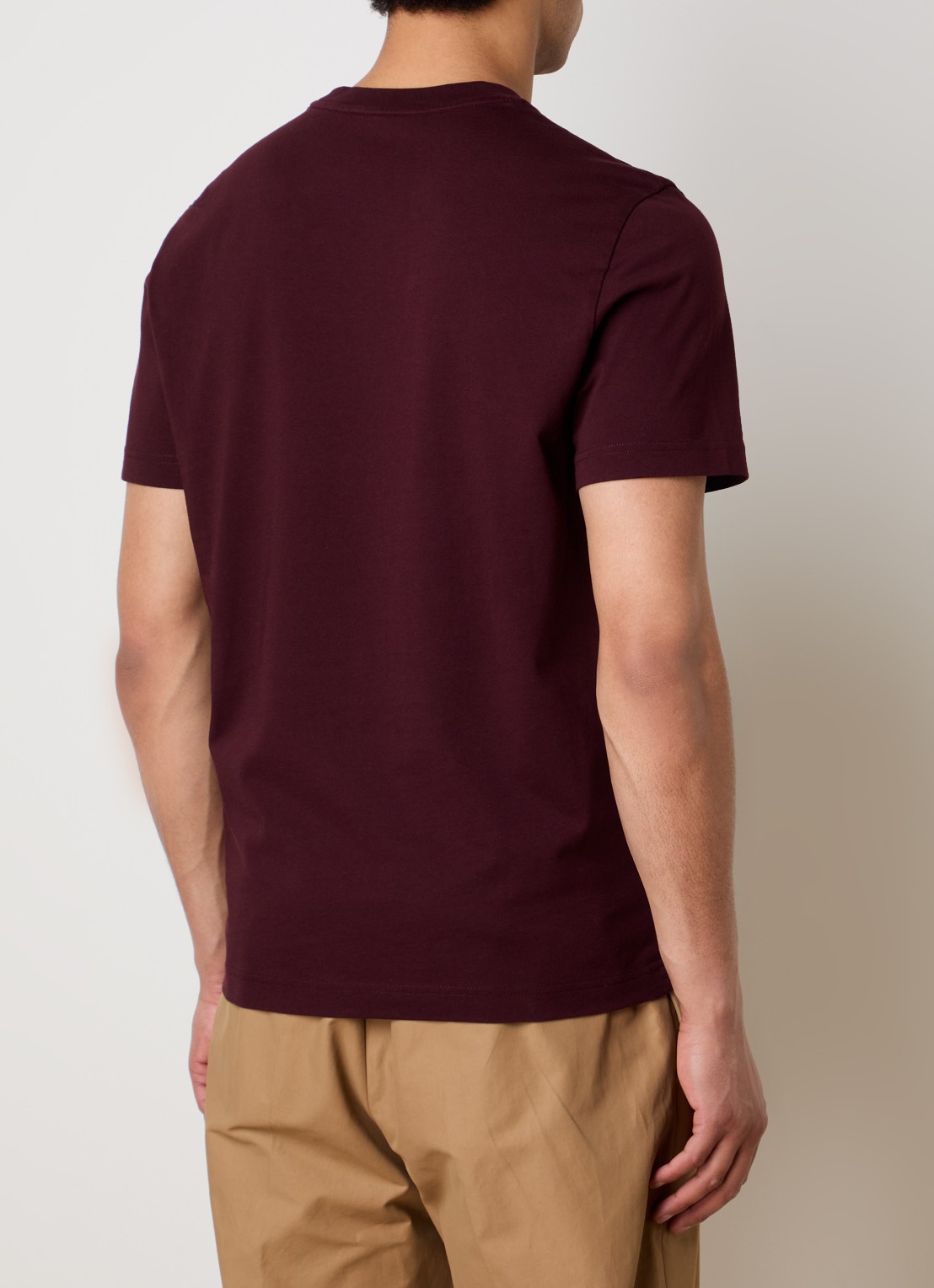 Moncler T-shirt met logoprint - achterkant 5 bordeauxrood
