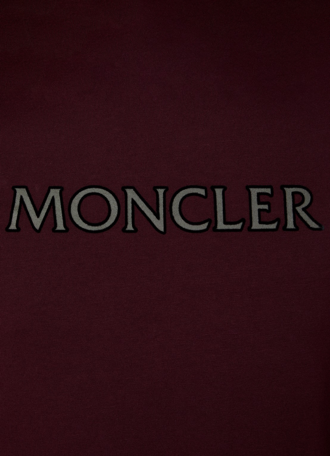 Moncler T-shirt met logoprint - detail 2 bordeauxrood