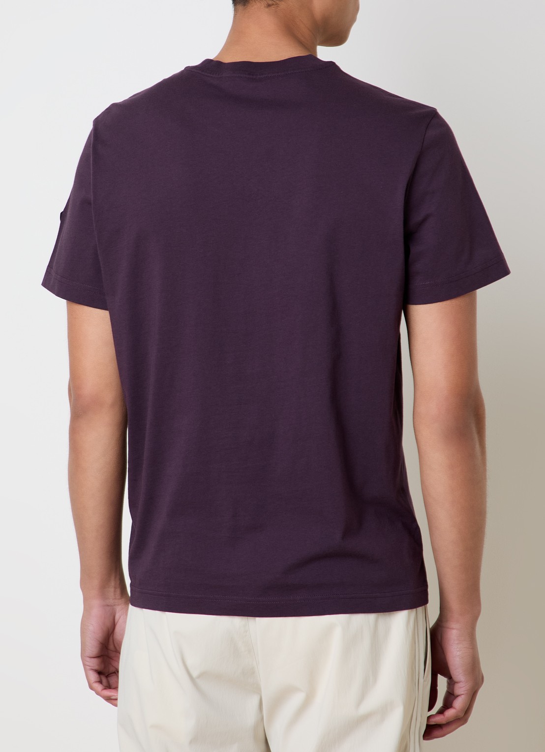 Moncler T-shirt met logoprint - achterkant 3 aubergine