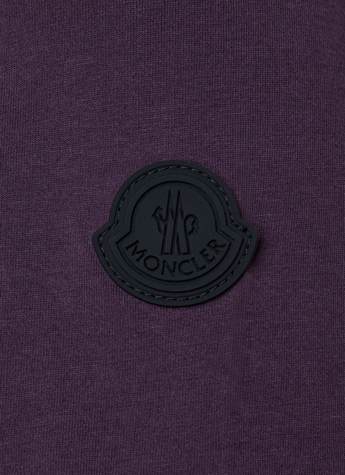 Moncler T-shirt met logoprint - detail 2 aubergine