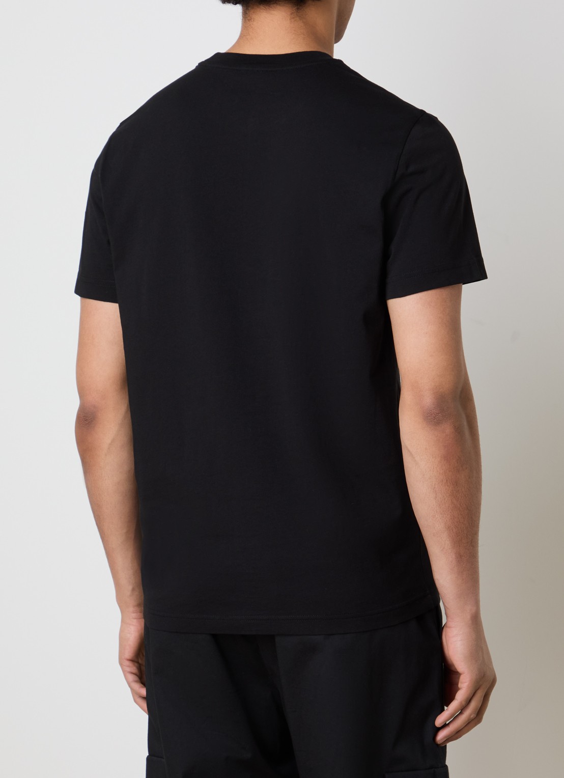 Moncler T-shirt met logoprint - achterkant zwart