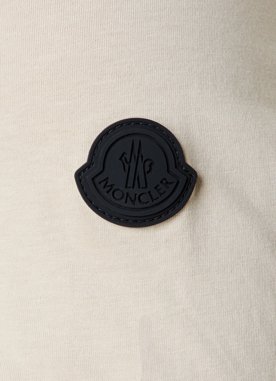 Moncler T-shirt met logoprint - detail 4 beige