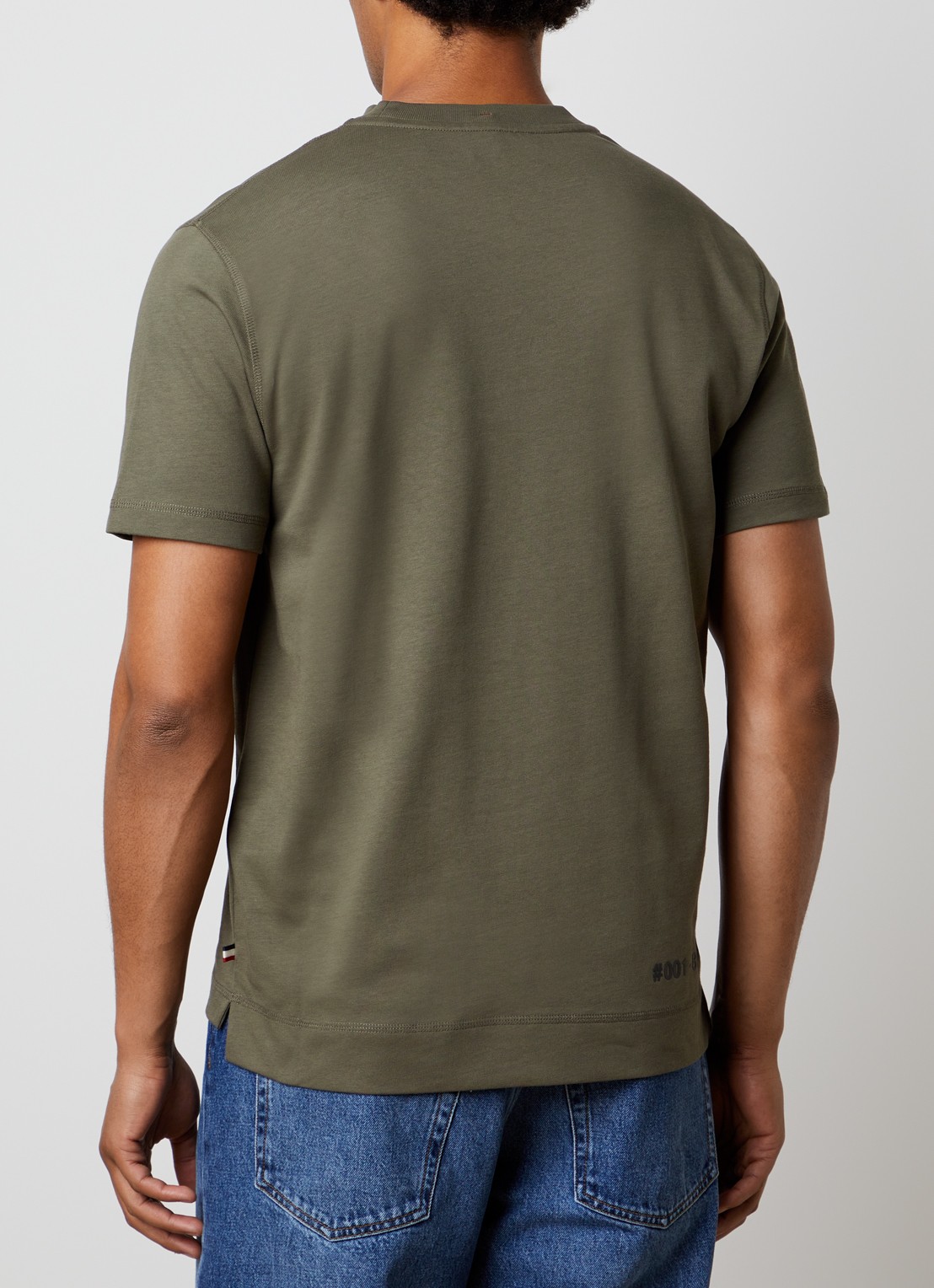 Moncler T-shirt met logoprint - achterkant 3 bronsgroen