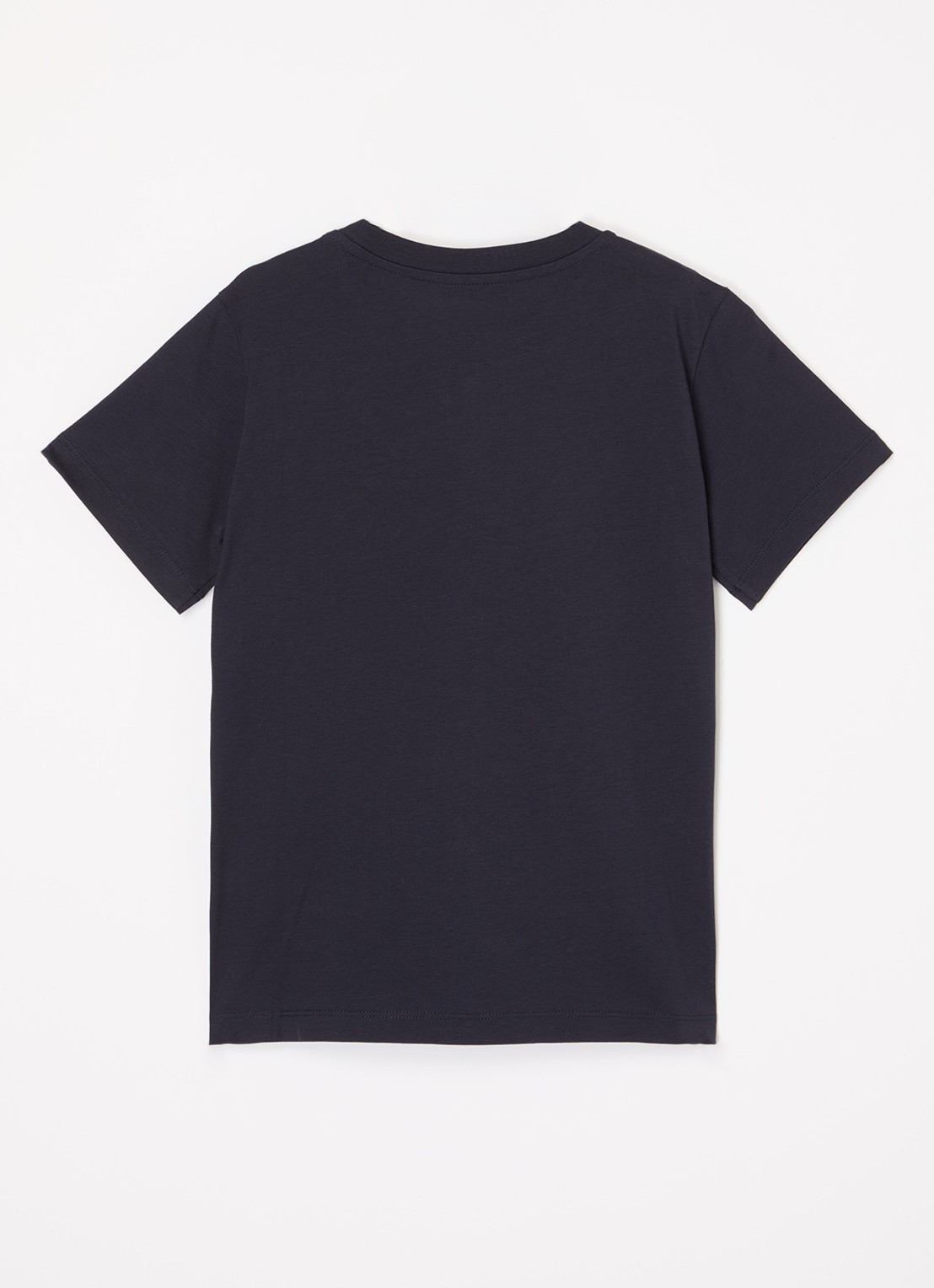 Moncler T-shirt met logoprint - voorkant 2 donkerblauw