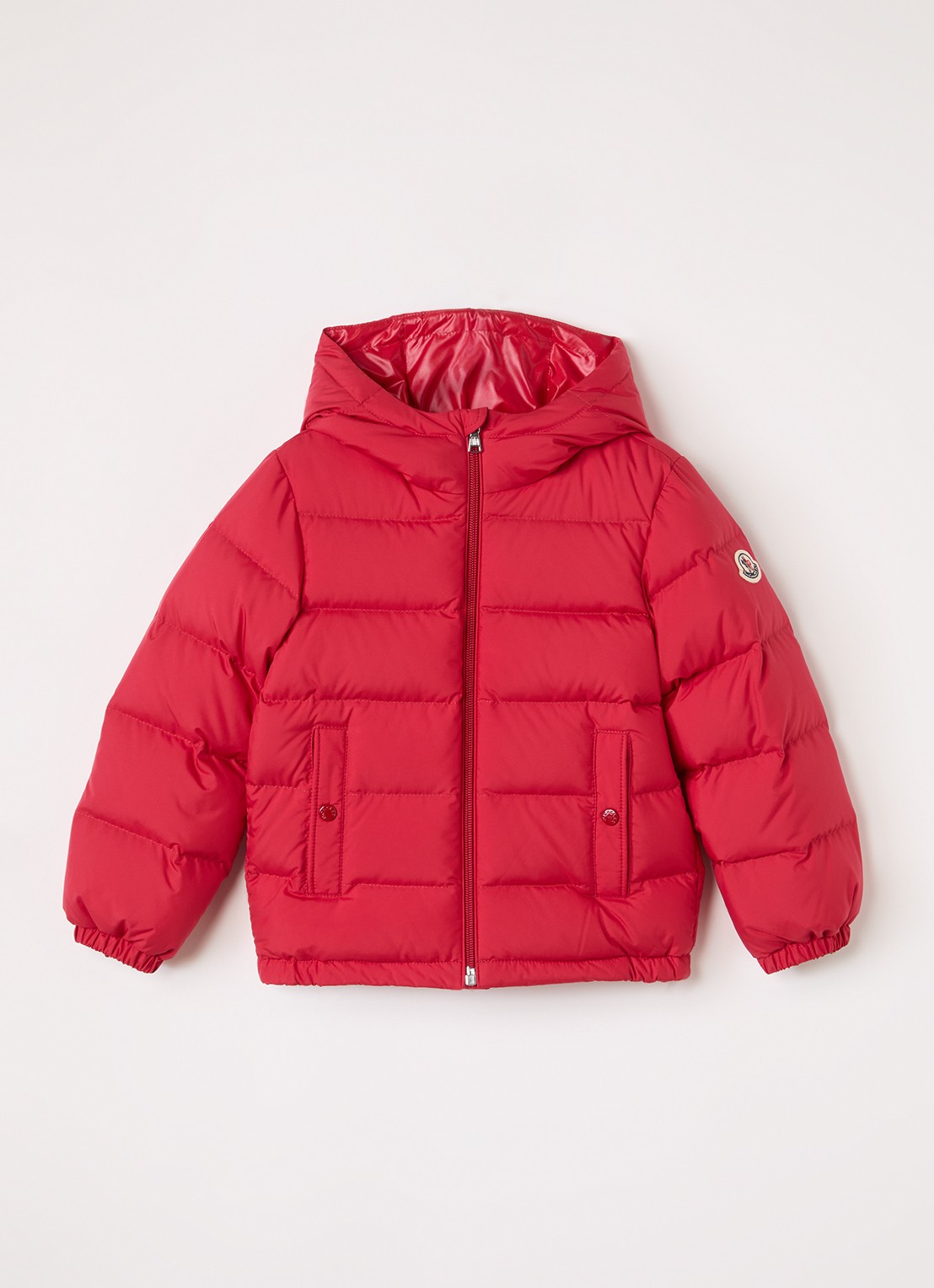 Moncler Taidu puffer jack met donsvulling - voorkant 2 rood