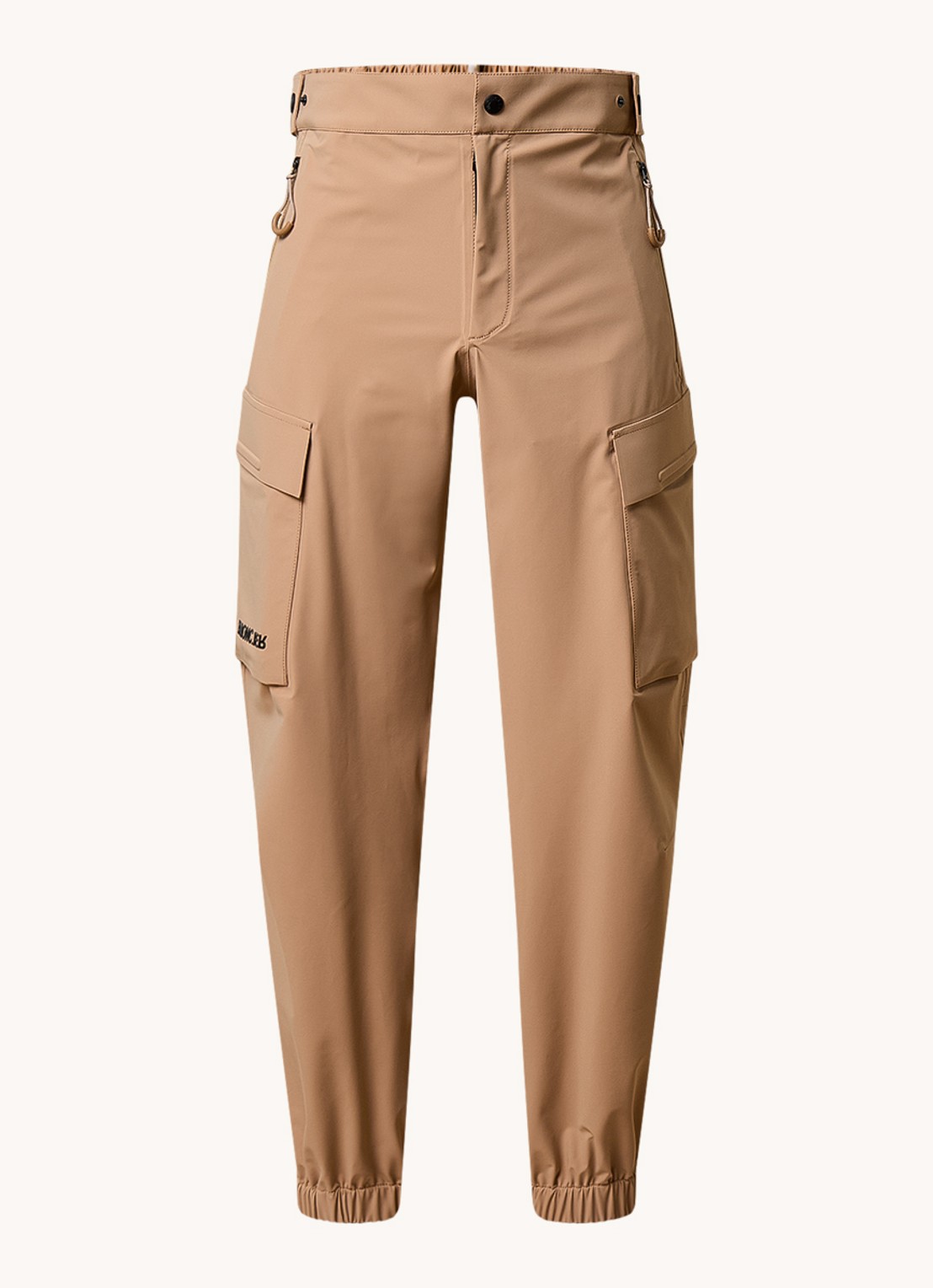 Moncler Tapered fit cargobroek met ritszakken - voorkant camel