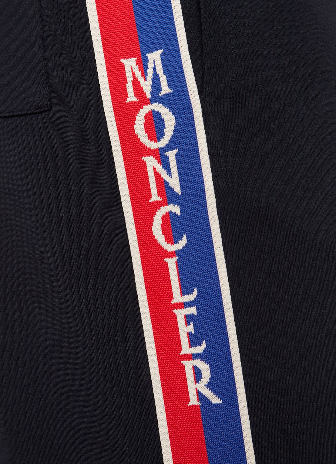 Moncler Tapered fit joggingbroek met logoband - detail 6 donkerblauw