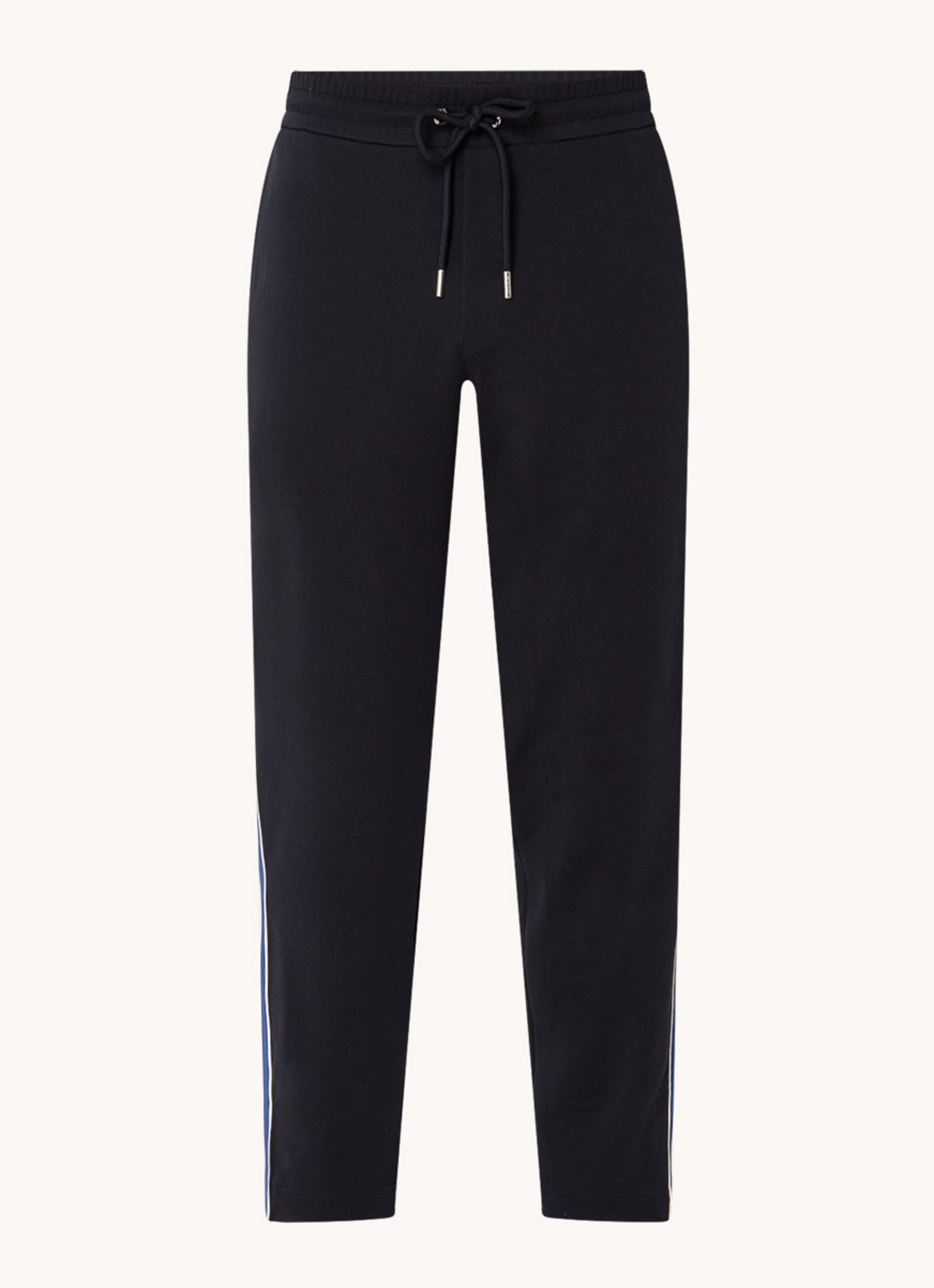Moncler Tapered fit joggingbroek met logoband - voorkant 2 donkerblauw