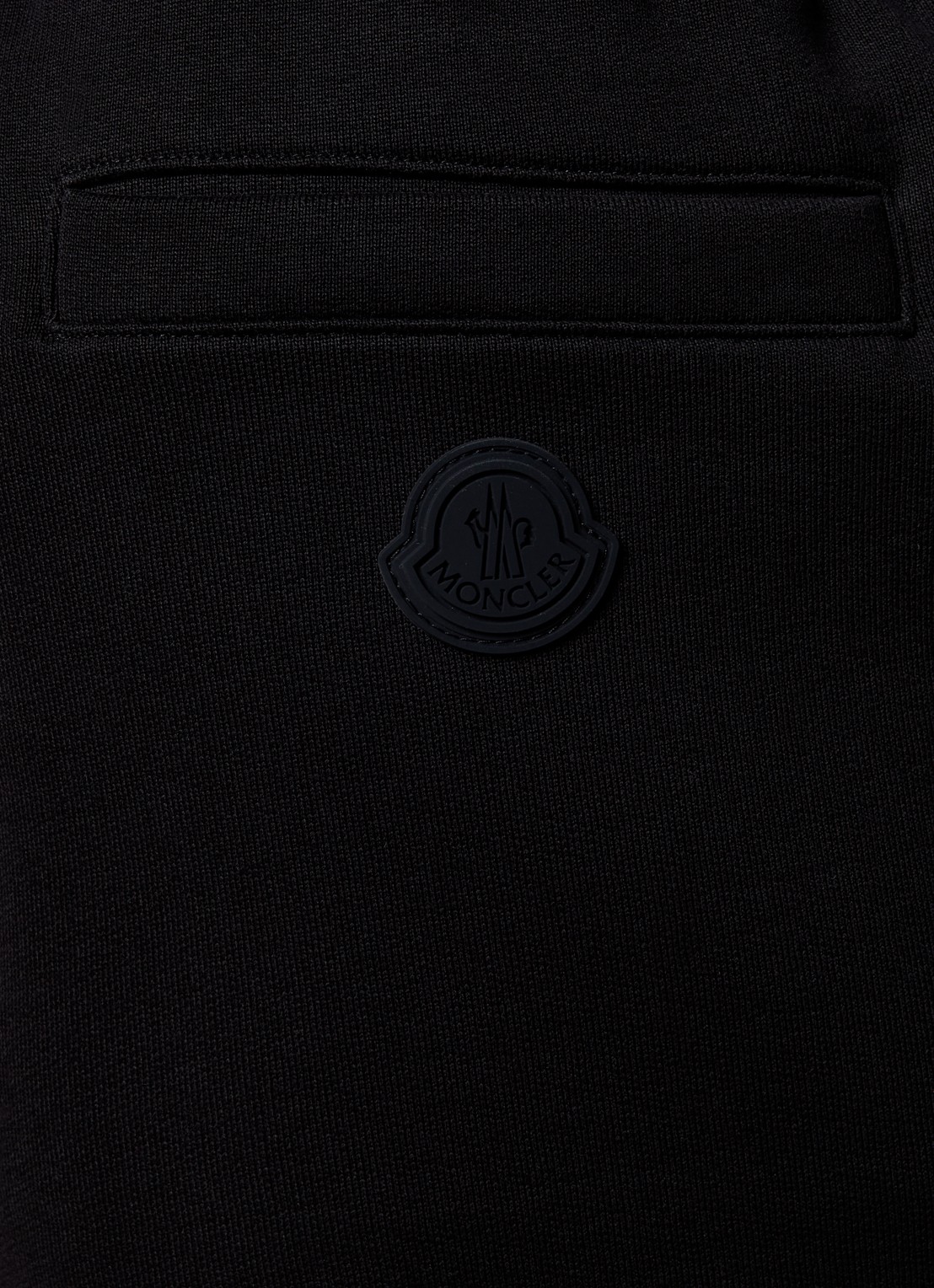 Moncler Tapered fit joggingbroek met logoborduring - detail 6 zwart