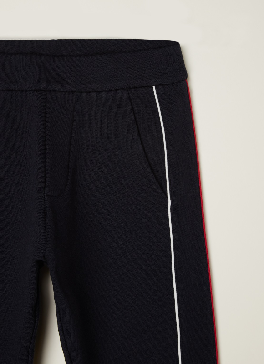 Moncler Tapered fit joggingbroek met logoborduring - detail 3 blauw