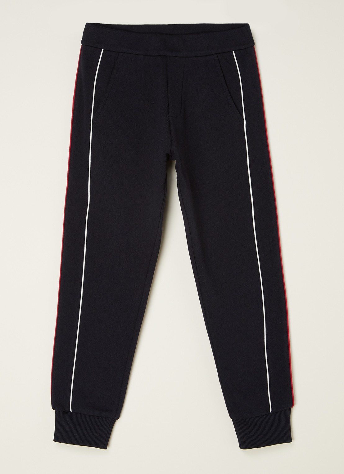 Moncler Tapered fit joggingbroek met logoborduring - voorkant 2 blauw
