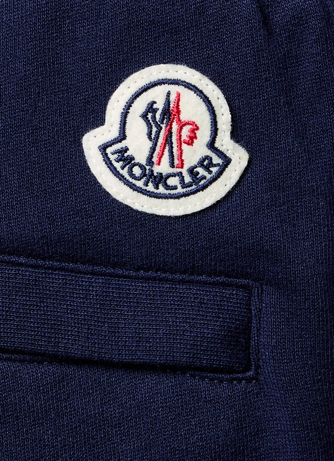 Moncler Tapered fit joggingbroek met steekzakken en logo - detail 4 donkerblauw