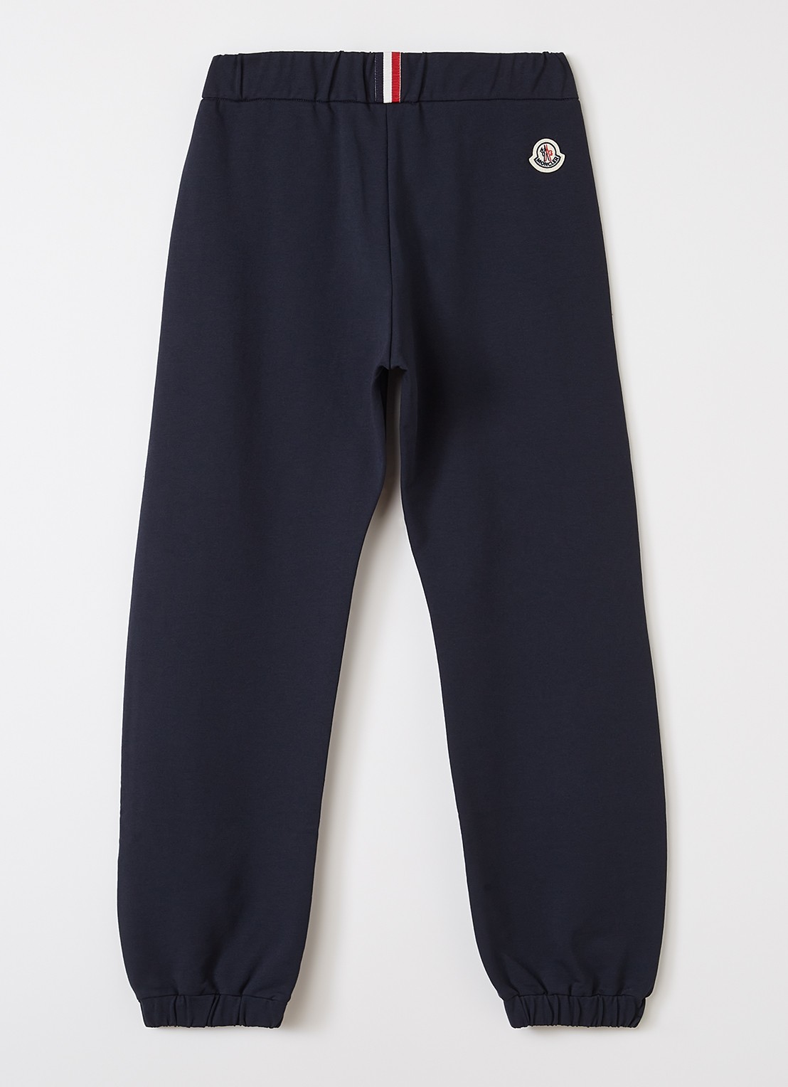 Moncler Tapered fit pantalon met logo - voorkant 3 donkerblauw