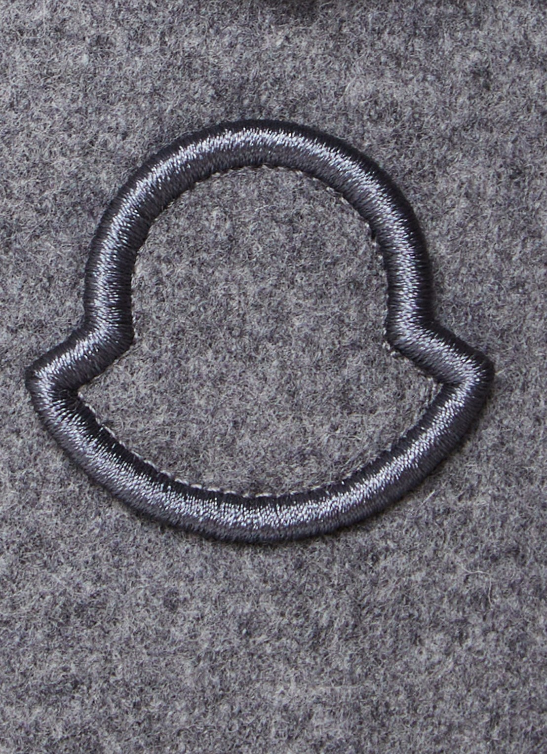 Moncler Tapered joggingbroek in scheerwolblend met gemêleerd dessin - detail 3 grijsmele