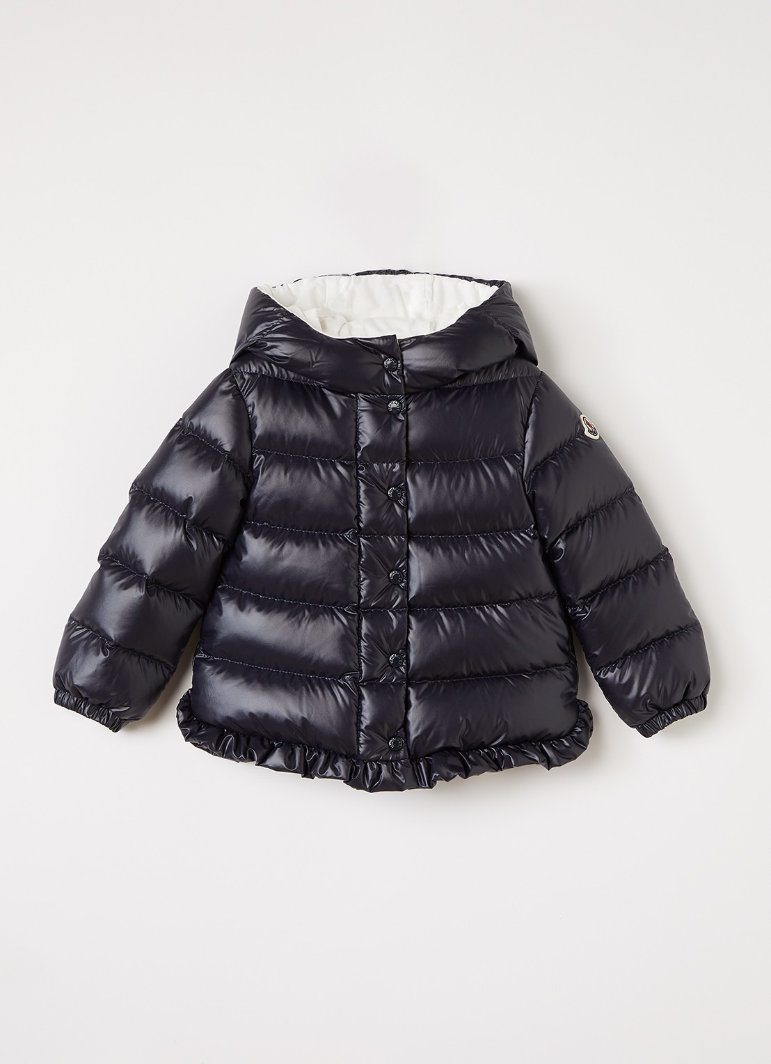 Moncler Tazui pufferjack met donsvulling - voorkant donkerblauw